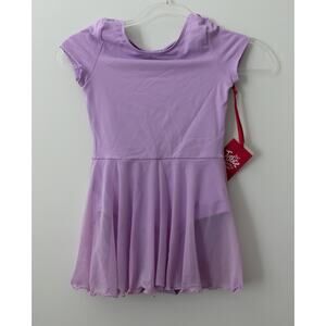 Justice Capsleeve Ballet Leotards for Girls with Skirt Purple Size M NWT